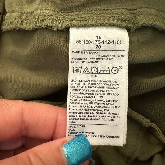 Gap Pleated Wide Khaki Coastal Minimalist Pants In Army Green Size 16 - Picture 12 of 13